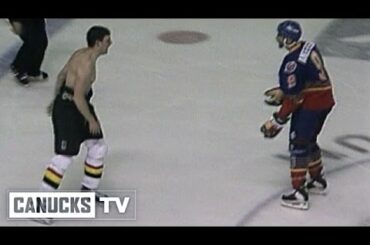 Playoff Moment - Gino Odjick Fights the St. Louis Blues