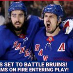 New York Rangers primed for heavyweight clash with the Boston Bruins! Both teams recently on fire!