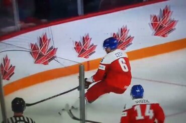 Zach Dean gets game misconduct for illegal check to the head on Ales Cech