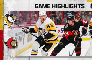 Penguins @ Senators 1/18 | NHL Highlights 2022
