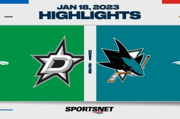 NHL Highlights | Stars vs. Sharks - January 18, 2023