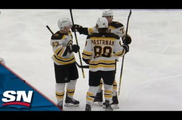 Bruins' Brad Marchand Finishes Off Beautiful Tic-Tac-Toe Passing For Powerplay Goal