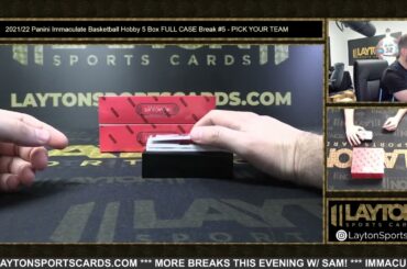 2021/22 Panini Immaculate Basketball Hobby 5 Box FULL CASE Break #5