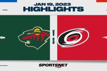NHL Highlights | Wild vs. Hurricanes - January 19, 2023
