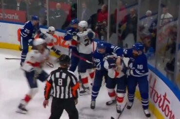 Michael Bunting Jumps Nick Cousins After He Keeps Bothering Auston Matthews