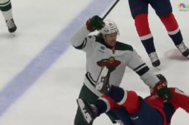 Brandon Duhaime And Nicolas Aube-Kubel Go At It In The Neutral Zone Before Dropping The Gloves