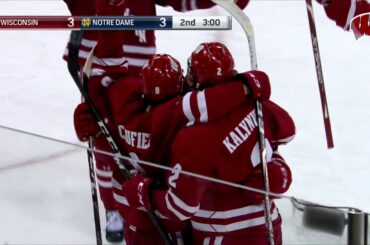 Cole Caufield's Hat Trick Leads Badgers Past Notre Dame, 6-4