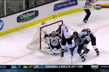 Matthew Irwin goal 26 Jan 2013 Colorado Avalanche vs SJ Sharks NHL Hockey