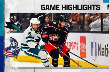 Sharks @ Blue Jackets 1/21 | NHL Highlights 2023