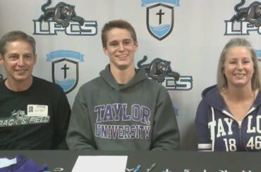 Lakewood Park Christian's Colton White signs to run track at Taylor University on 4/13/21