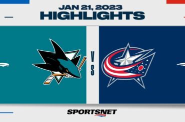 NHL Highlights | Sharks vs. Blue Jackets - January 21, 2023