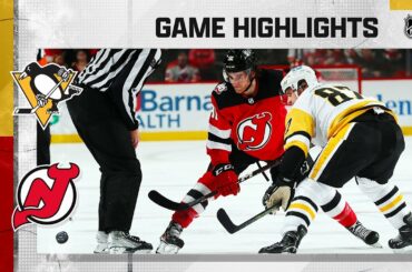 Penguins @ Devils 1/22 | NHL Highlights 2022