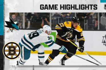 Sharks @ Bruins 1/22 | NHL Highlights 2023