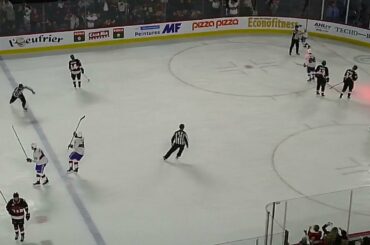 Rafaël Harvey-Pinard of the Laval Rocket scores vs. the Belleville Senators 10/14/22