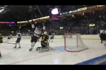 Youngstown Phantoms #3 Jeppe Urup scores a goal 3/9/19 vs Green Bay