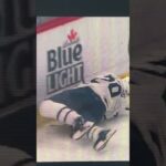 Pontus Holmberg face first into the boards