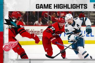 Sharks @ Red Wings 1/24 | NHL Highlights 2023
