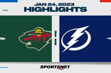 NHL Highlights | Wild vs. Lightning - January 24, 2023