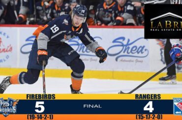 HIGHLIGHTS 1/7/23 - Piercey's Late Goal Helps Firebirds Defeat Rangers 5-4
