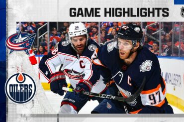 Blue Jackets @ Oilers 1/25 | NHL Highlights 2023