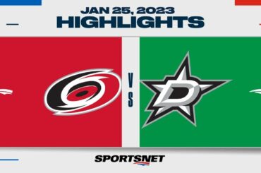 NHL Highlights | Hurricanes vs. Stars - January 25, 2023