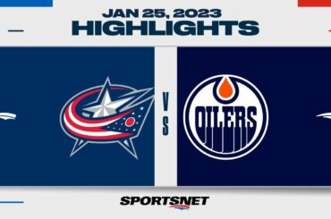 NHL Highlights | Blue Jackets vs. Oilers - January 25, 2023