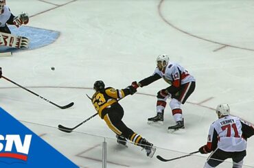 Teddy Blueger’s Whale Of A Shot Beats Anders Nilsson For 1st NHL Goal