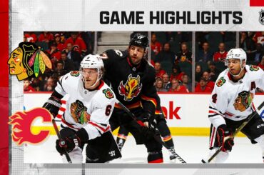 Blackhawks @ Flames 1/26 | NHL Highlights 2023