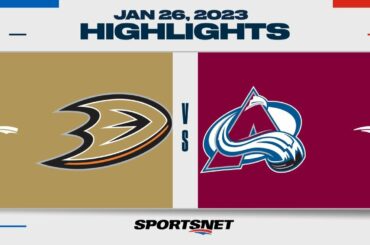 NHL Highlights | Ducks vs. Avalanche - January 26, 2023
