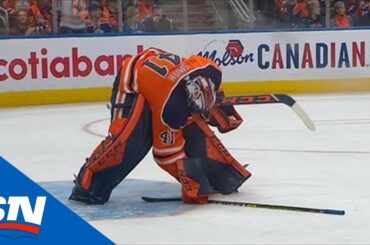 Zack Kassian Scores After Mike Smith Whips Tanner Pearson’s Stick Across The Ice