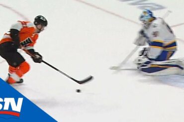 Scott Laughton Beats Carter Hutton On Breakaway After Beautiful Move