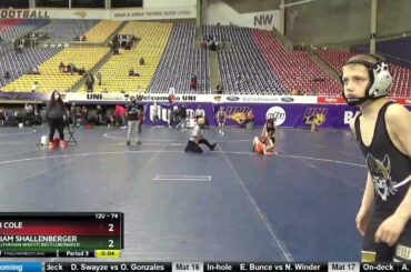 12U 74 Cash Cole Iowa Vs William Shallenberger Faith Lutheran Wrestling Club-Shield WC