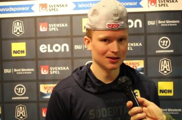 230121 Intervju med Julius Bergman, SSK efter vinsten mot Västerås