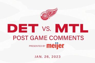 Robby Fabbri, Ville Husso and Derek Lalonde Post Game in Montreal | 1/26/23