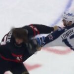 Adam Lowry And Mark Kastelic Drop The Gloves