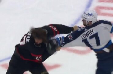 Adam Lowry And Mark Kastelic Drop The Gloves