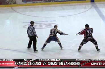 Best Hockey Fight Ever Francis Lessard Vs Sebastien Laferriere