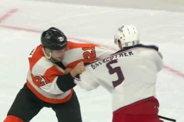 Andrew Peeke Pushes Opponent Into Own Goalie, Gavin Bayreuther Cross Checks Oskar Lindblom