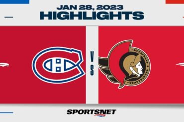 NHL Highlights | Canadiens vs. Senators - January 28, 2023