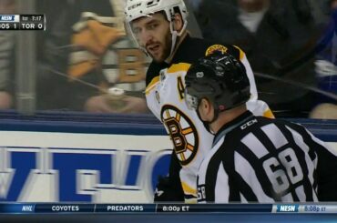 Bergeron not too happy Soshnikov drilled him from behind