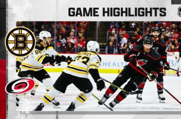 Bruins @ Hurricanes 1/29 | NHL Highlights 2023