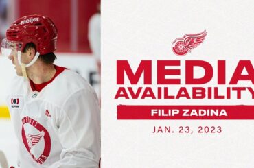 Filip Zadina gives an update following Monday's practice