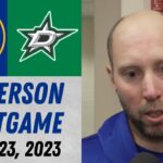 Craig Anderson Postgame Interview vs Dallas Stars (1/23/2023)