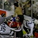 Derian Hatcher vs Chris Chelios & Steve Smith vs Shane Churla / Stars vs Blackhawks Brawl 1995