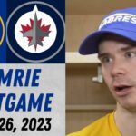 Eric Comrie Postgame Interview vs Winnipeg Jets (1/26/2023)