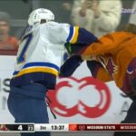 Josh Leivo vs J.J. Moser FIGHT, Blues @ Coyotes Jan 26 2023