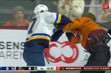 Josh Leivo vs J.J. Moser FIGHT, Blues @ Coyotes Jan 26 2023