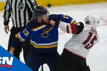 John Hayden & Kyle Clifford Drop The Gloves For Tussle After Hit Against Boards