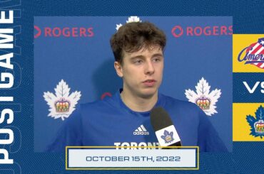 Toronto Marlies Post Game | Toronto Marlies vs Rochester Americans | October 15, 2022