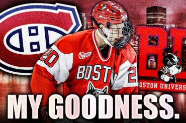 LANE HUTSON 4-POINT GAME: TOP NCAA D-MAN IN DECADES (Montreal Canadiens News & Top Prospects) NHL